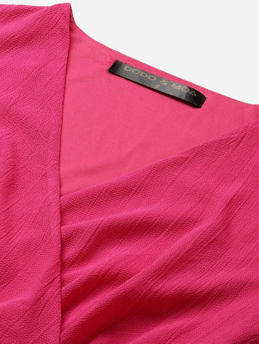 women solid short sleeve high slit sheath dress - 22380027 -  Standard Image - 1