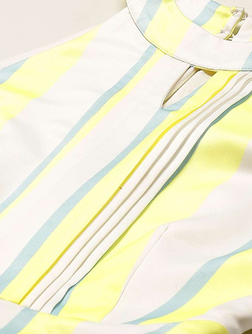 women striped halter neck a-line dress - 22380038 -  Standard Image - 1