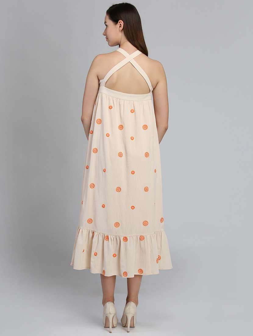 women printed shoulder strap tiered dress - 22380115 -  Standard Image - 4