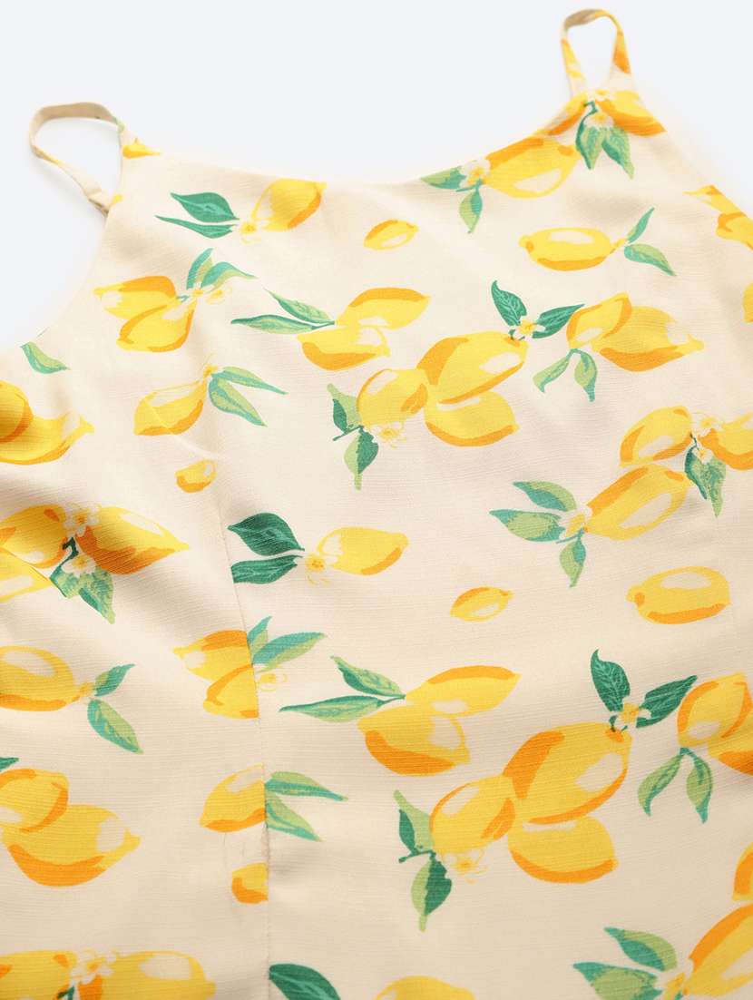 women printed cold shoulder a-line dress - 22380141 -  Standard Image - 1