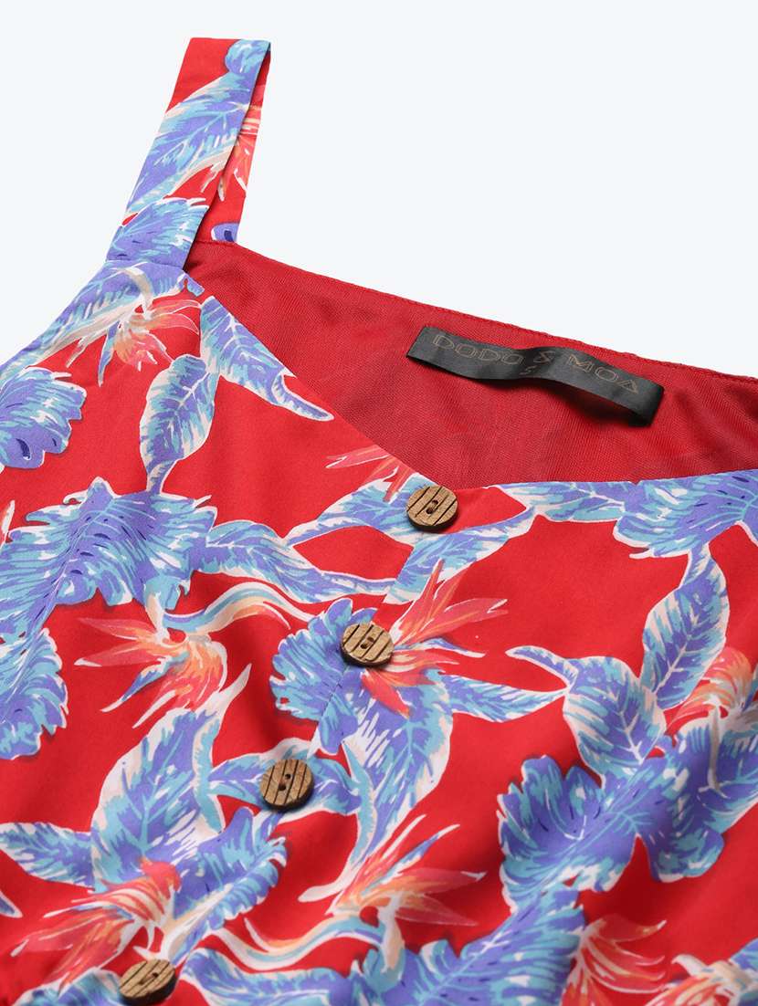 women floral print sleeveless a-line dress - 22380215 -  Standard Image - 1