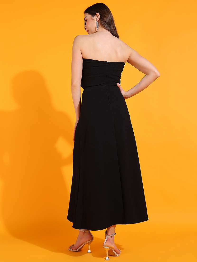 women solid sleeveless tube a-line dress - 22380231 -  Standard Image - 4