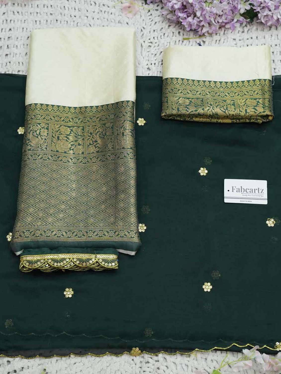 white silk flared lehenga - 22380561 -  Standard Image - 4