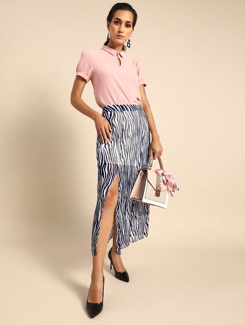 women animal print mid rise a-line skirt - 22380566 -  Standard Image - 4