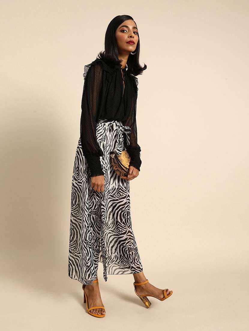 women printed high rise a-line skirt - 22380568 -  Standard Image - 4