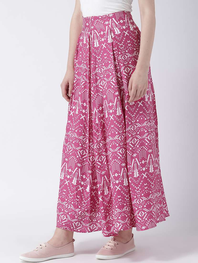 women printed high rise flared skirt - 22380569 -  Standard Image - 1