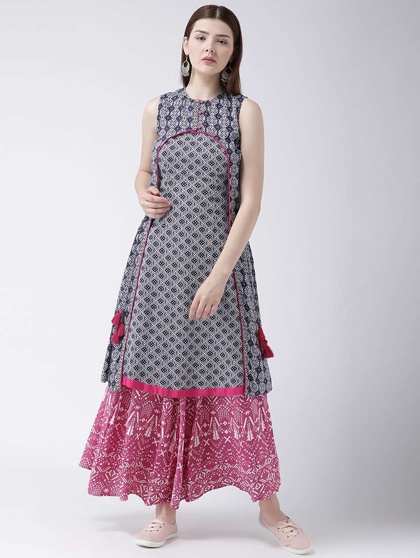women printed high rise flared skirt - 22380569 -  Standard Image - 4