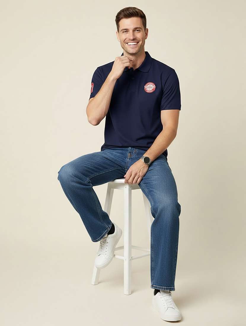 men printed short sleeve regular fit polo t-shirt - 22380686 -  Standard Image - 4