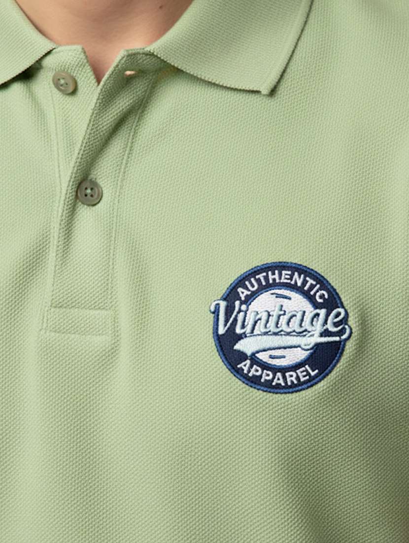 men printed short sleeve regular fit polo t-shirt - 22380687 -  Standard Image - 1