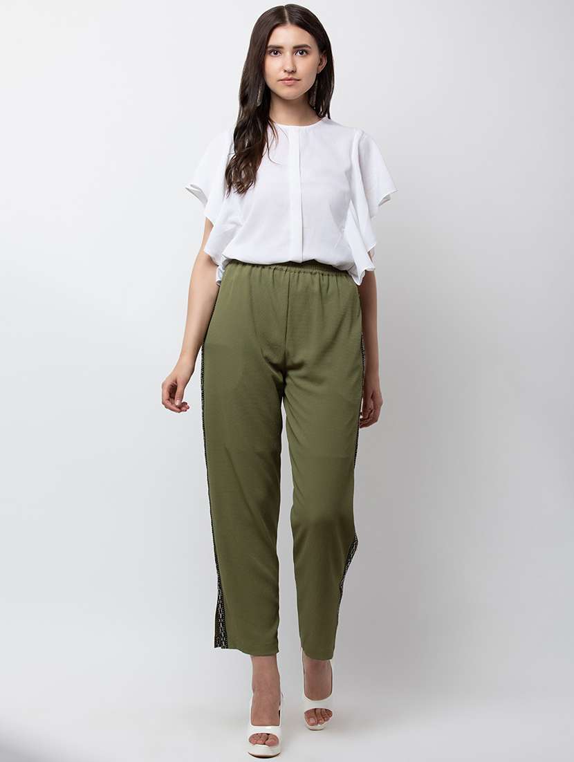 women tapered mid rise straight trouser - 22380716 -  Standard Image - 4