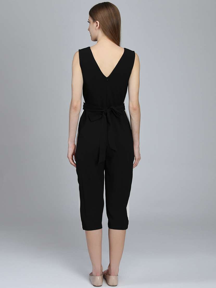 women black solid sleeveless jumpsuit - 22380752 -  Standard Image - 4