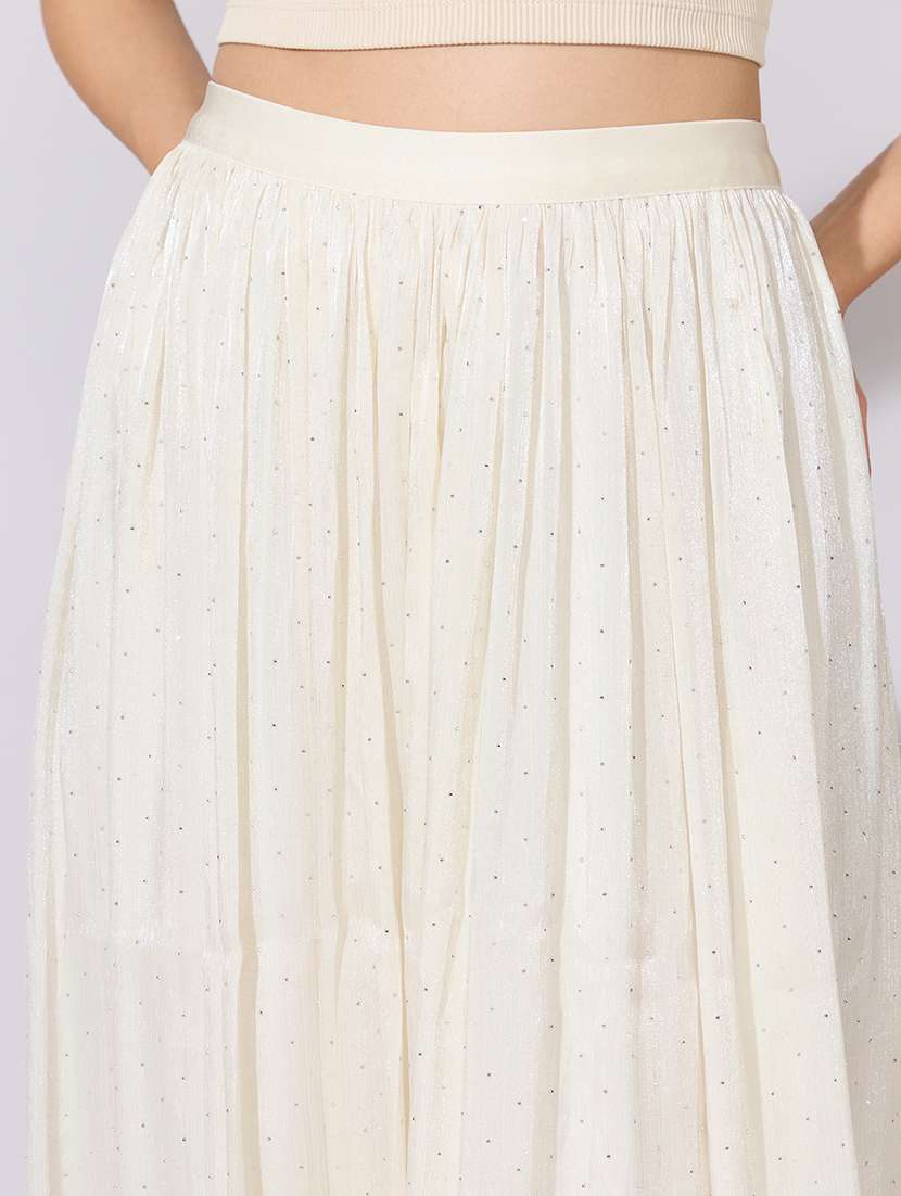 women self designed high rise flared skirt - 22380940 -  Standard Image - 1