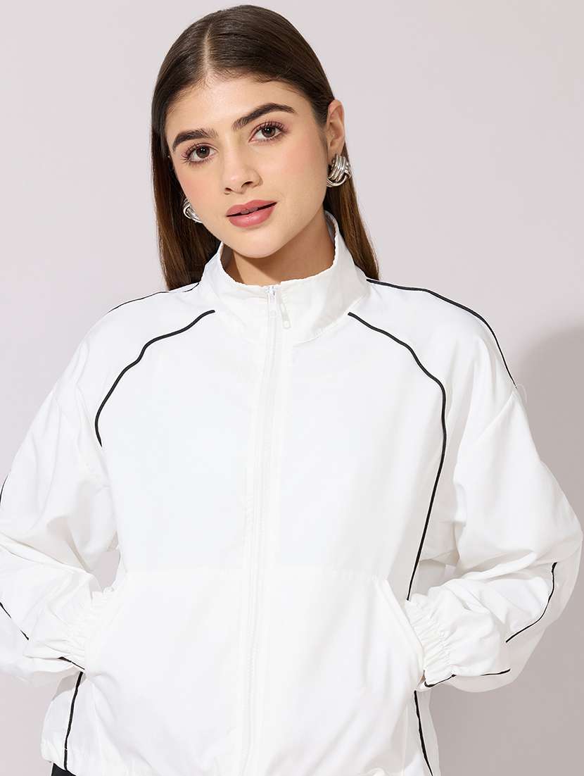 women solid long sleeve biker jacket - 22381031 -  Standard Image - 1