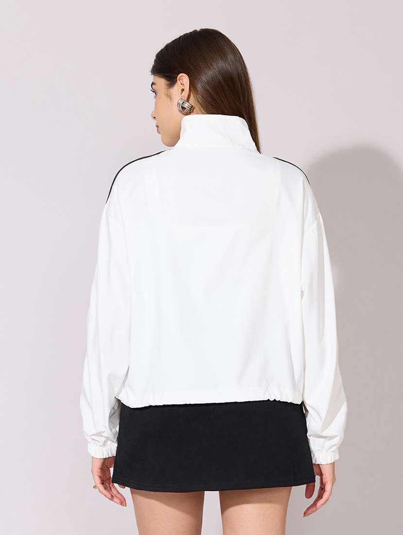 women solid long sleeve biker jacket - 22381031 -  Standard Image - 4