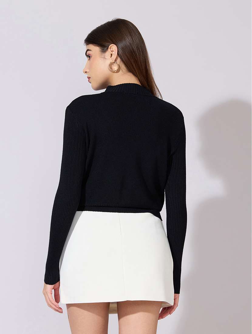 women solid long sleeve regular jacket - 22381037 -  Standard Image - 4