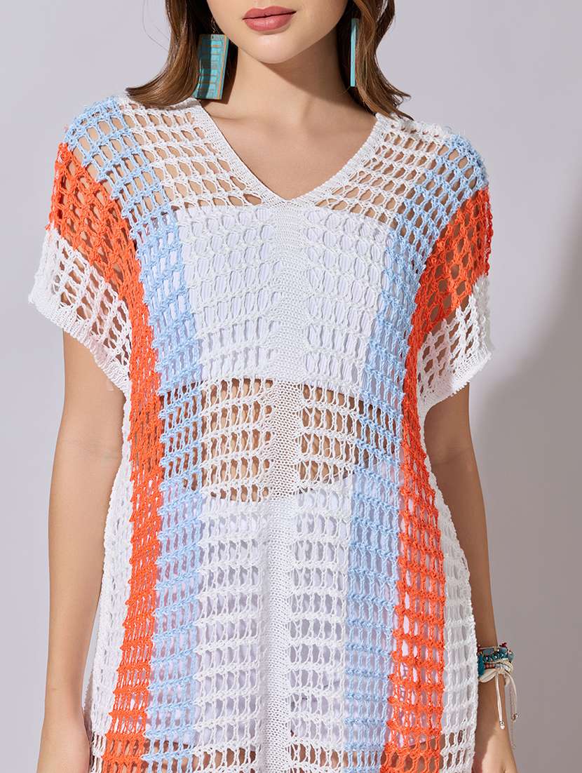 women self designed cap sleeve straight top - 22381067 -  Standard Image - 1