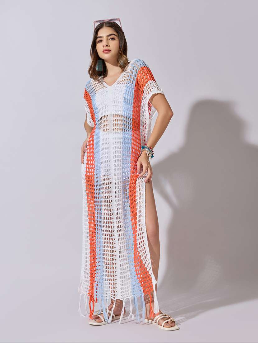 women self designed cap sleeve straight top - 22381067 -  Standard Image - 4