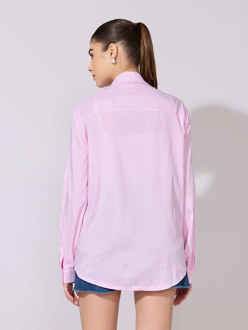 women embroidered collared long sleeve shirt - 22381125 -  Standard Image - 4