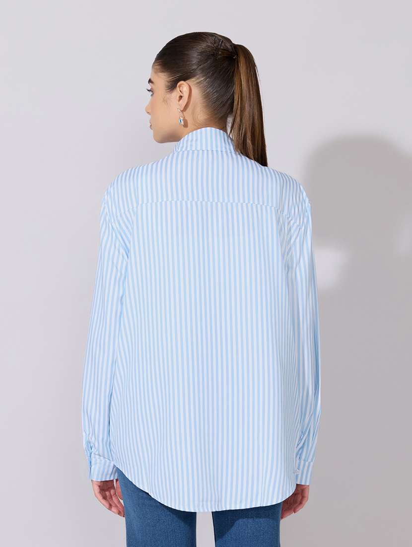 women embroidered collared long sleeve shirt - 22381131 -  Standard Image - 4