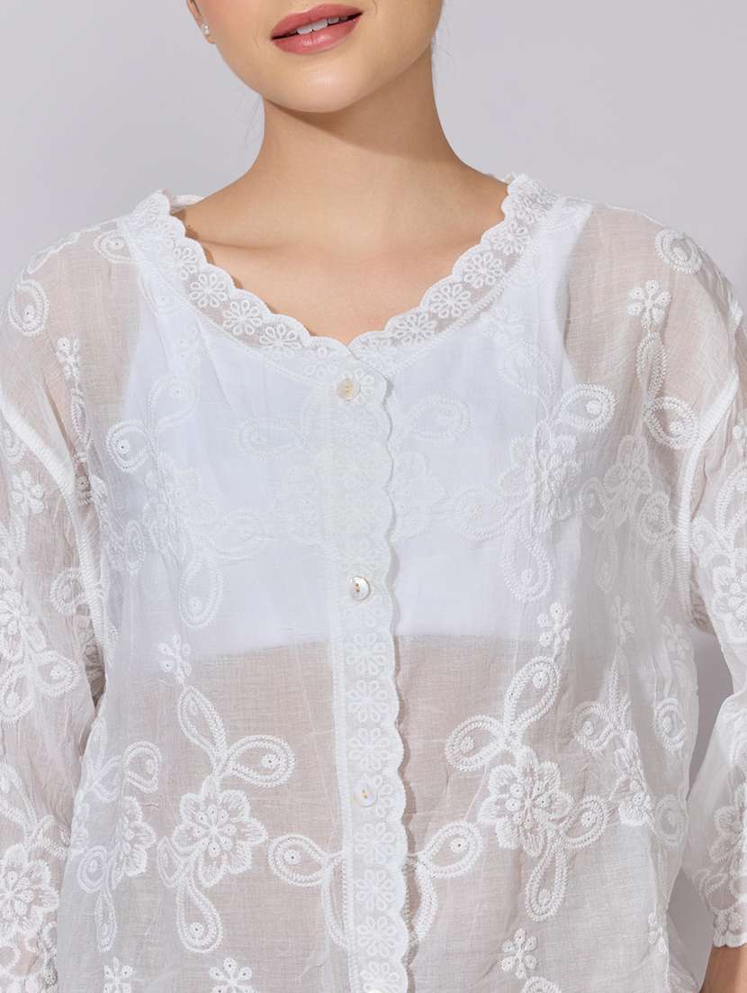 women embroidered long sleeve shirt - 22381137 -  Standard Image - 1