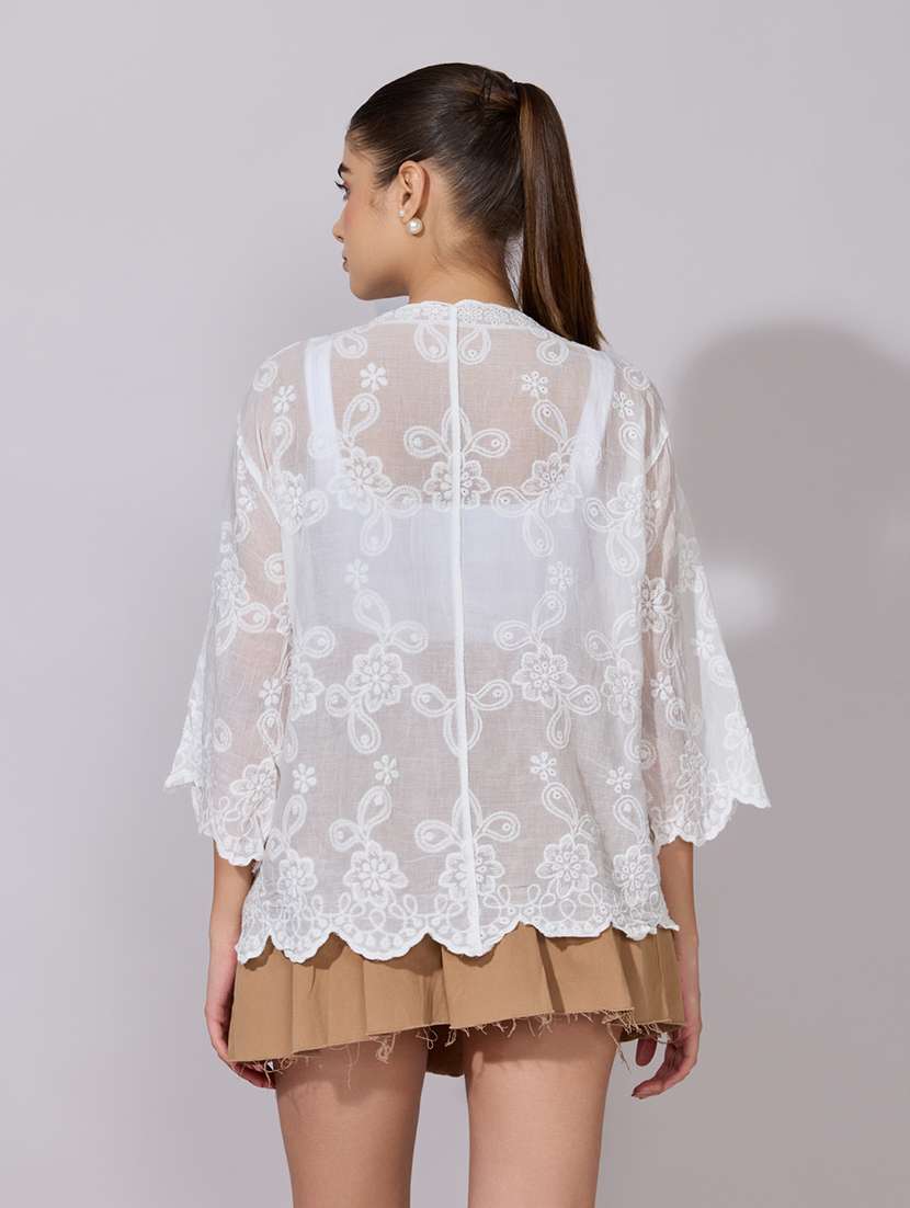 women embroidered long sleeve shirt - 22381137 -  Standard Image - 4