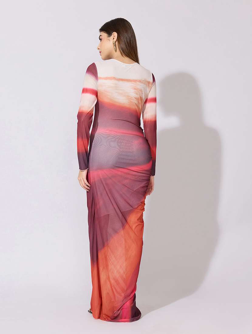 women printed long sleeve bodycon dress - 22381147 -  Standard Image - 4