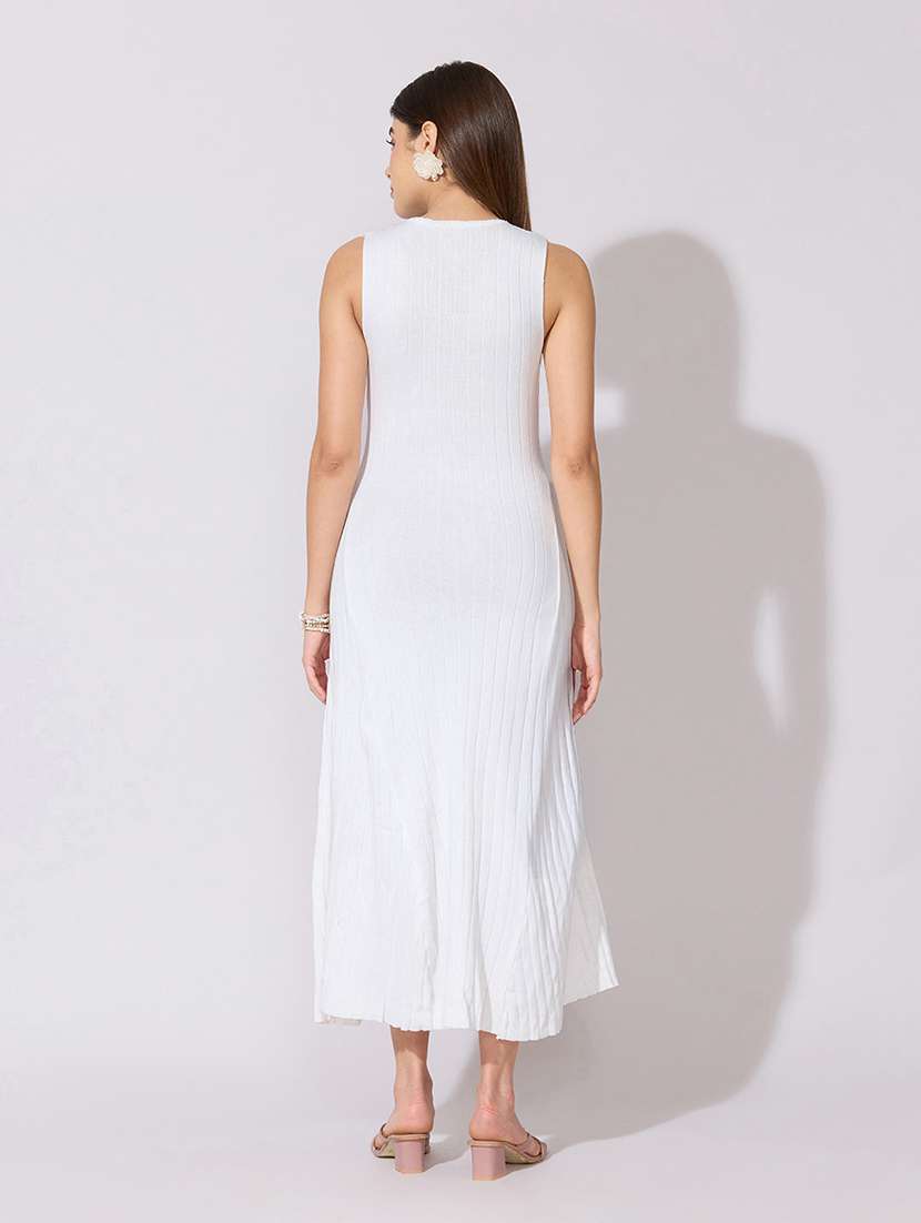 white acrylic aline dress - 22381154 -  Standard Image - 4