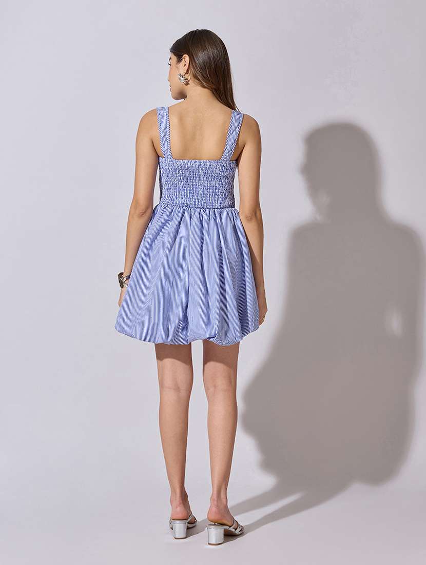 women striped sleeveless ballon dress - 22381204 -  Standard Image - 4