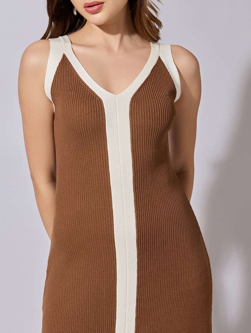 women solid shoulder strap bodycon dress - 22381209 -  Standard Image - 1