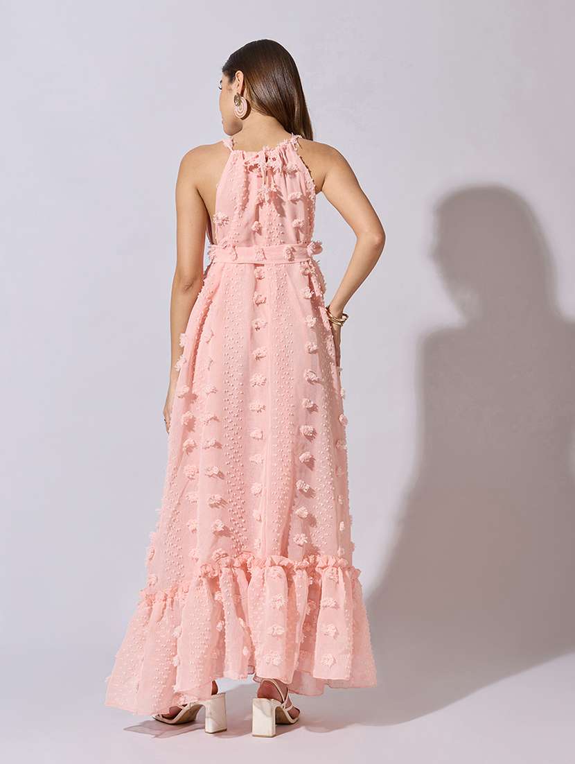 women self designed sleeveless tiered dress - 22381220 -  Standard Image - 4