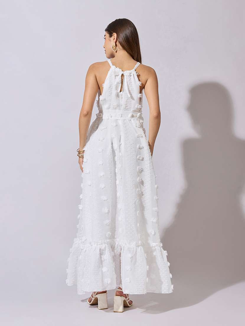 women self designed sleeveless tiered dress - 22381221 -  Standard Image - 4
