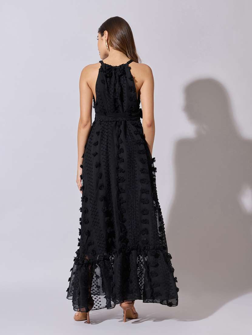 women self designed sleeveless tiered dress - 22381222 -  Standard Image - 4