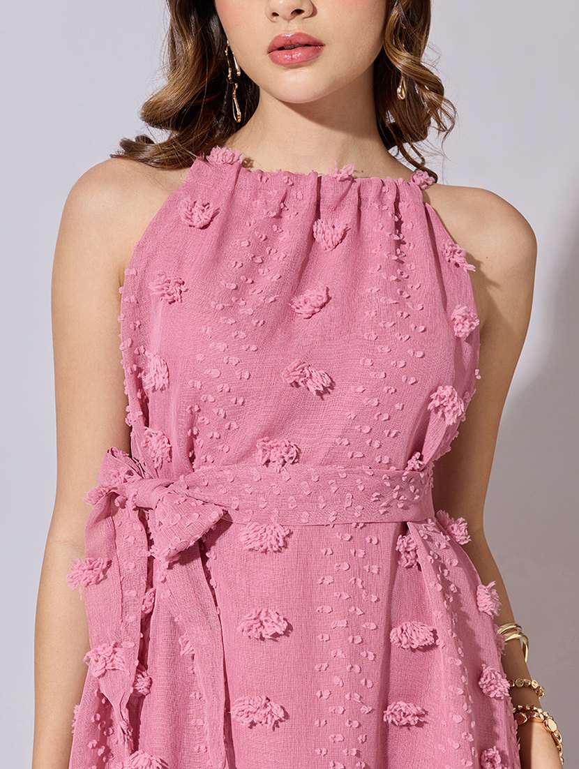 women self designed sleeveless tiered dress - 22381223 -  Standard Image - 1