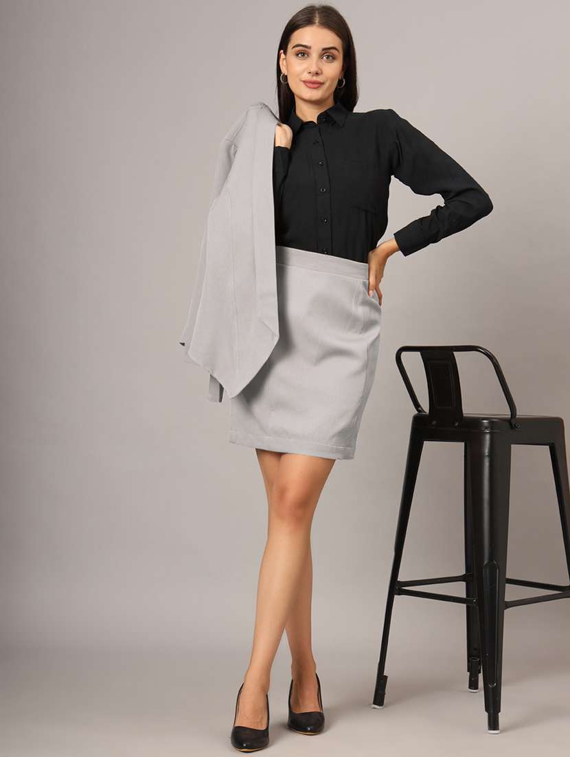 women solid long sleeve formal blazer - 22381240 -  Standard Image - 6
