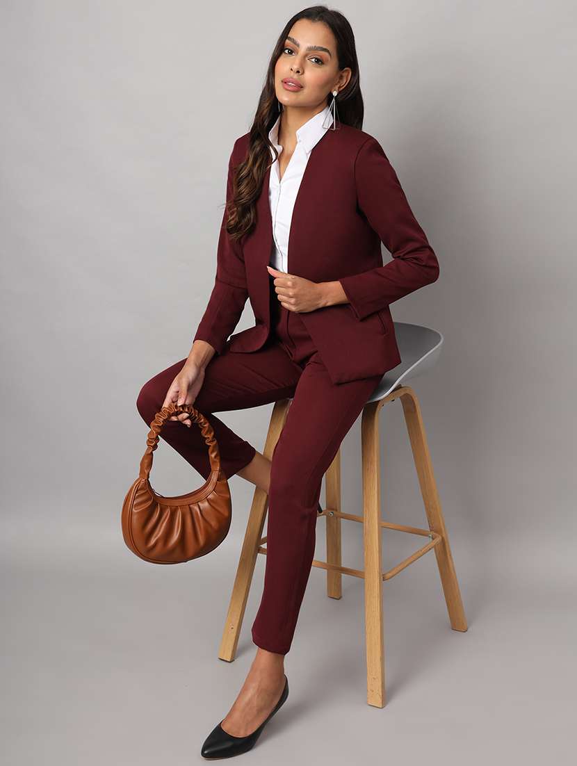 women solid long sleeve formal blazer - 22381245 -  Standard Image - 6