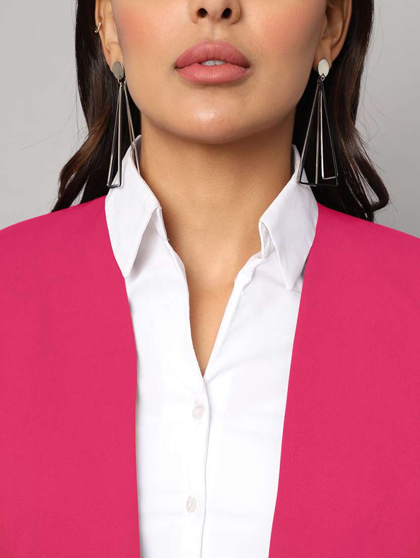 women solid long sleeve formal blazer - 22381251 -  Standard Image - 1