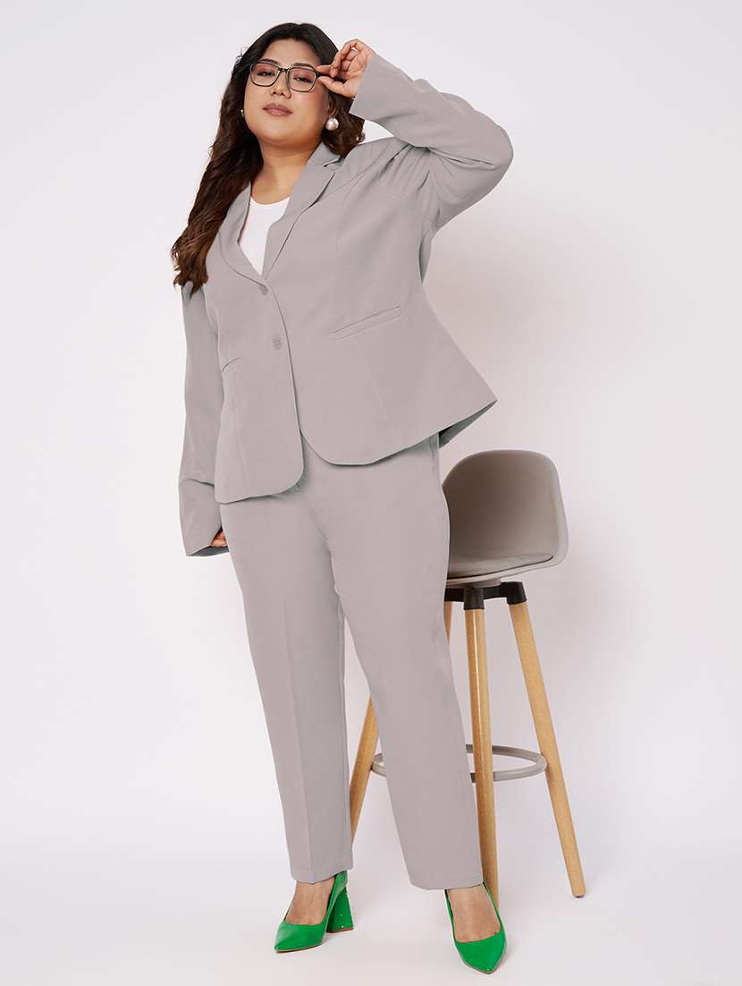 women solid long sleeve formal blazer - 22381260 -  Standard Image - 6