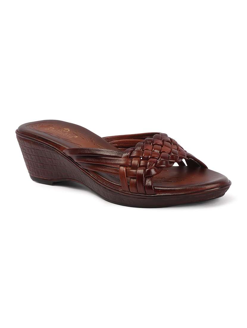 dollphin women leather wedge heel sandal slip on leaser design rp-8431 - 22381601 -  Standard Image - 1