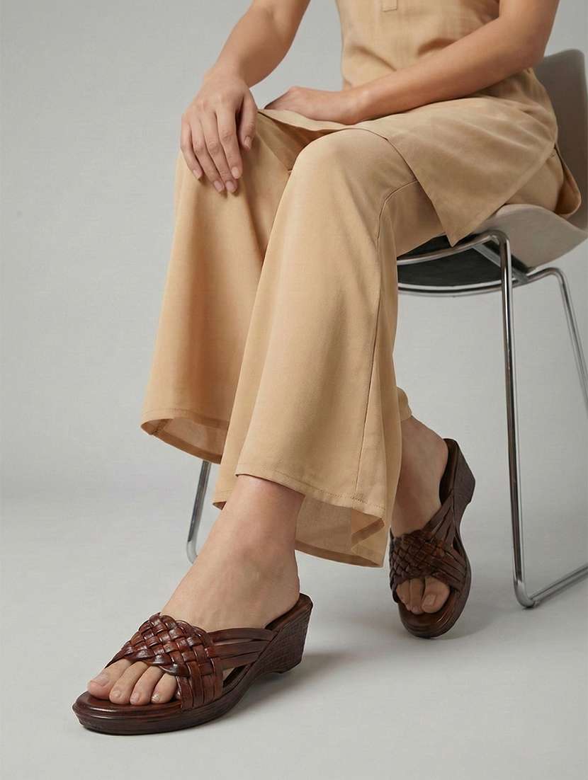 dollphin women leather wedge heel sandal slip on leaser design rp-8431 - 22381601 -  Standard Image - 6