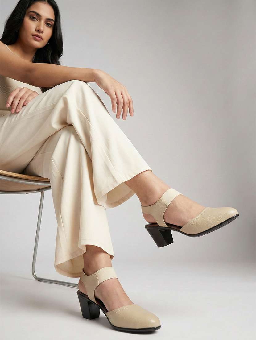 women cream ankle strap sandal - 22381604 -  Standard Image - 1