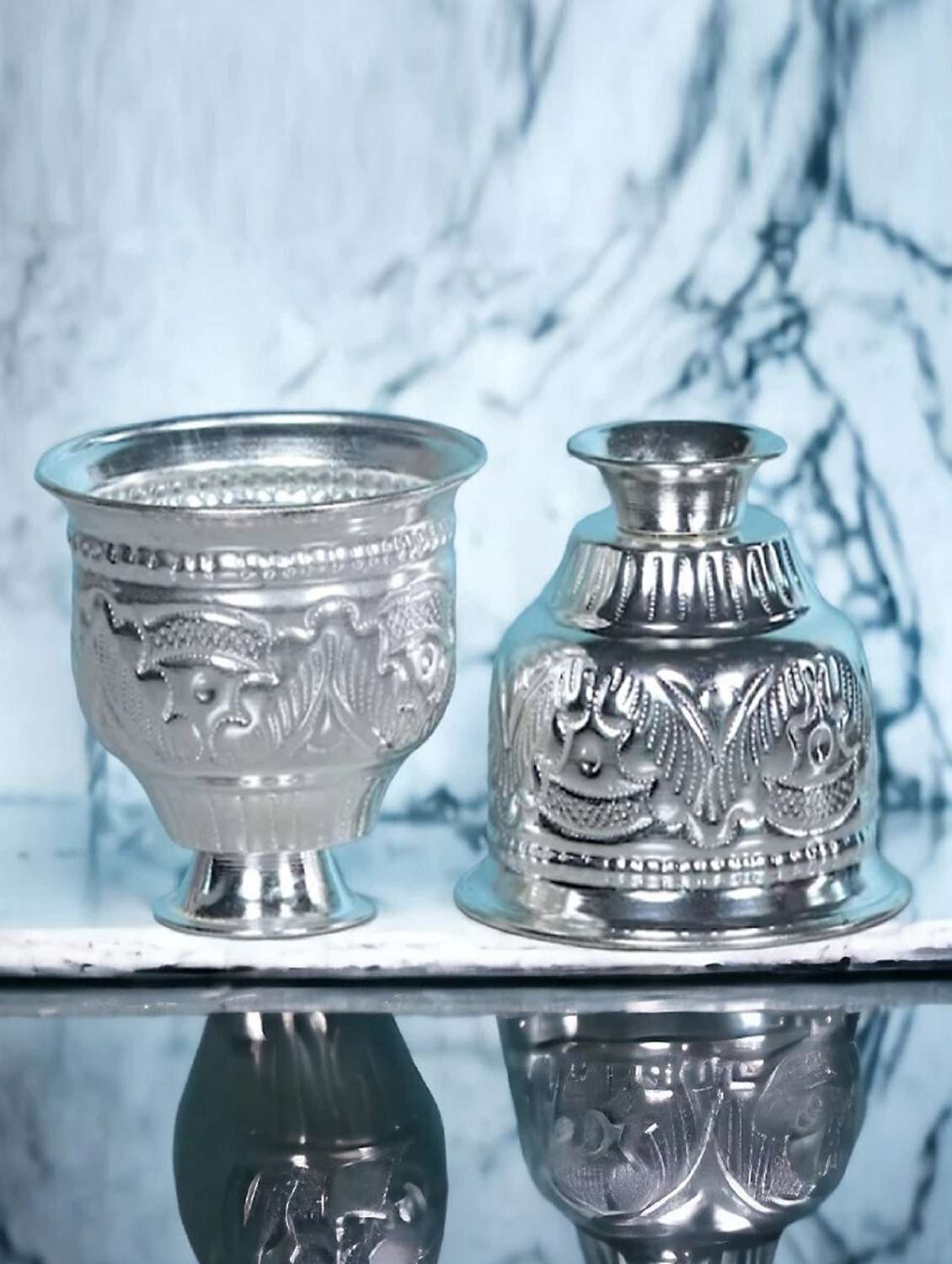 sigaram german silver inch kum kum bharani cup for home pooja decor k2527 - 22381624 -  Standard Image - 1