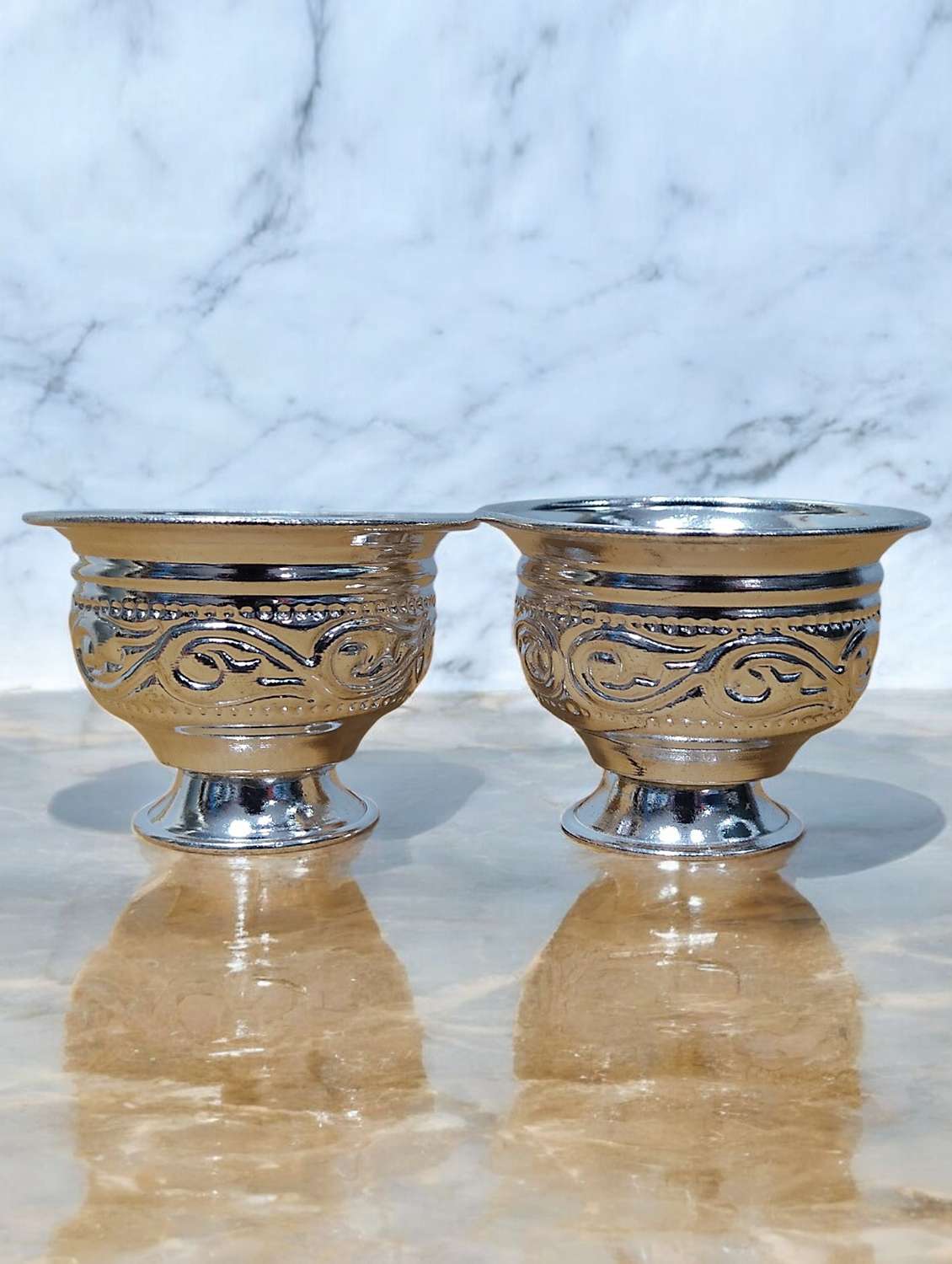  sigaram 2 inch german silver kum kum cup for home - 22381626 -  Standard Image - 1