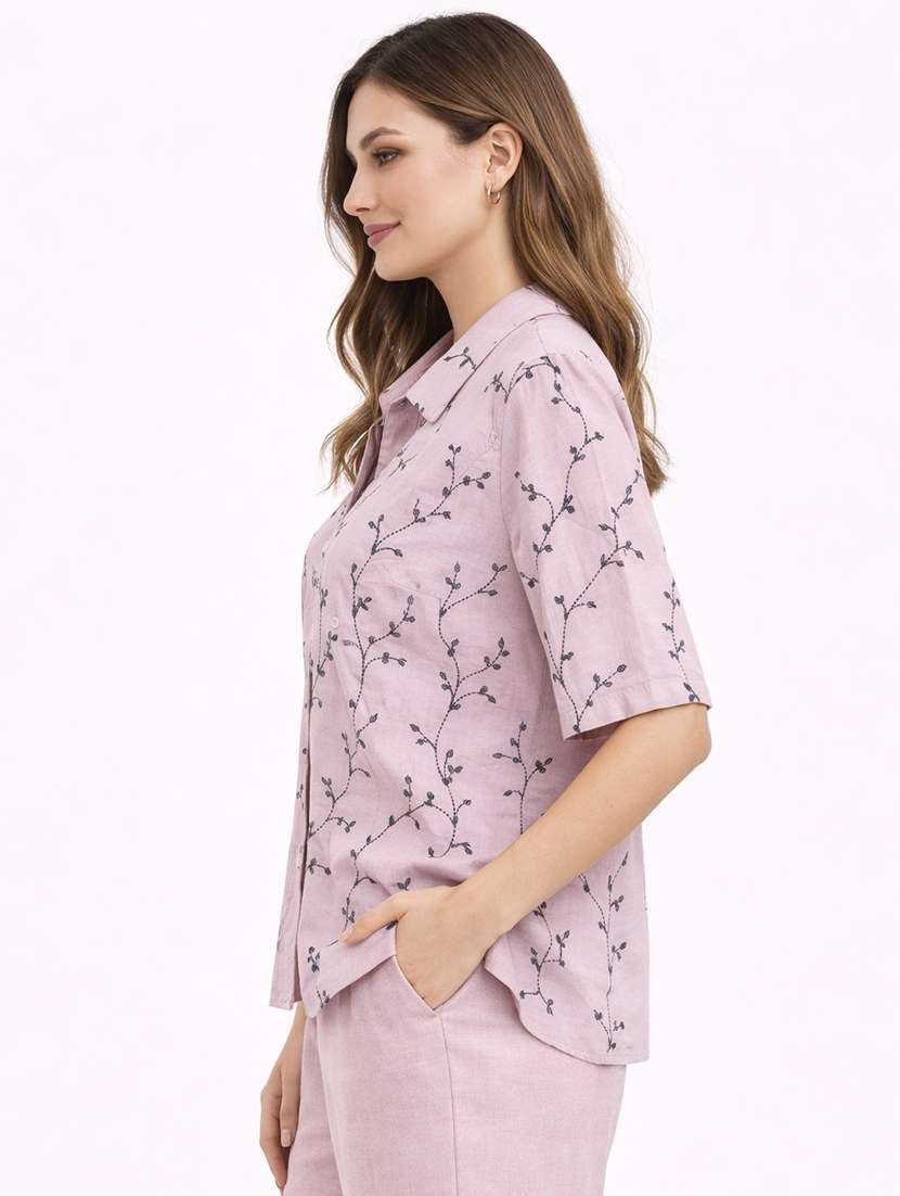 women embroidered top and trouser co-ord set - 22381667 -  Standard Image - 1