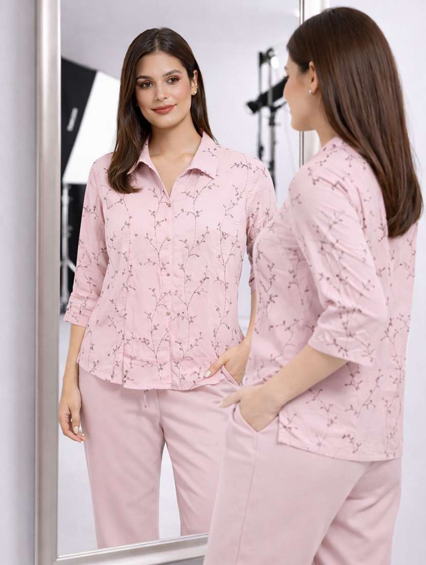 women embroidered top and trouser co-ord set - 22381667 -  Standard Image - 4