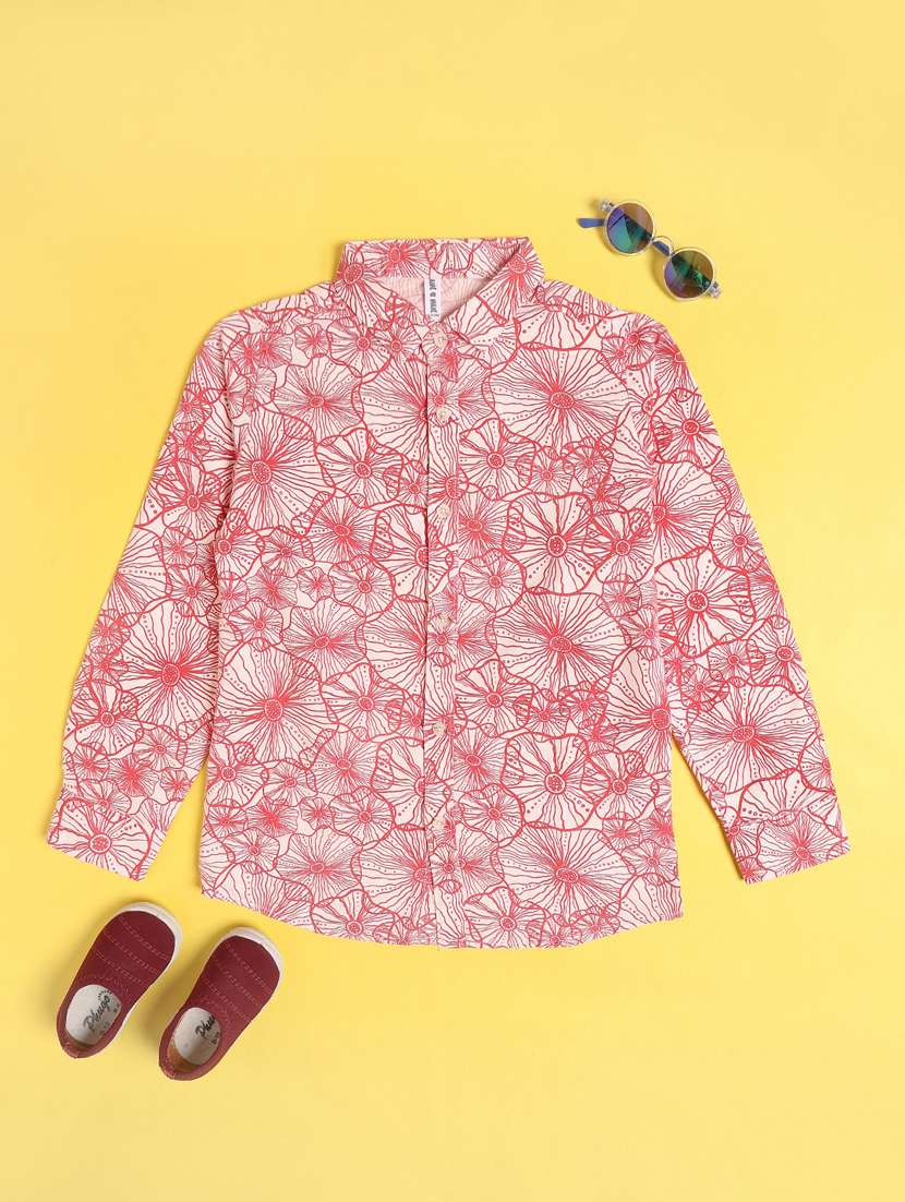 boys printed long sleeves collared shirt - 22381776 -  Standard Image - 1
