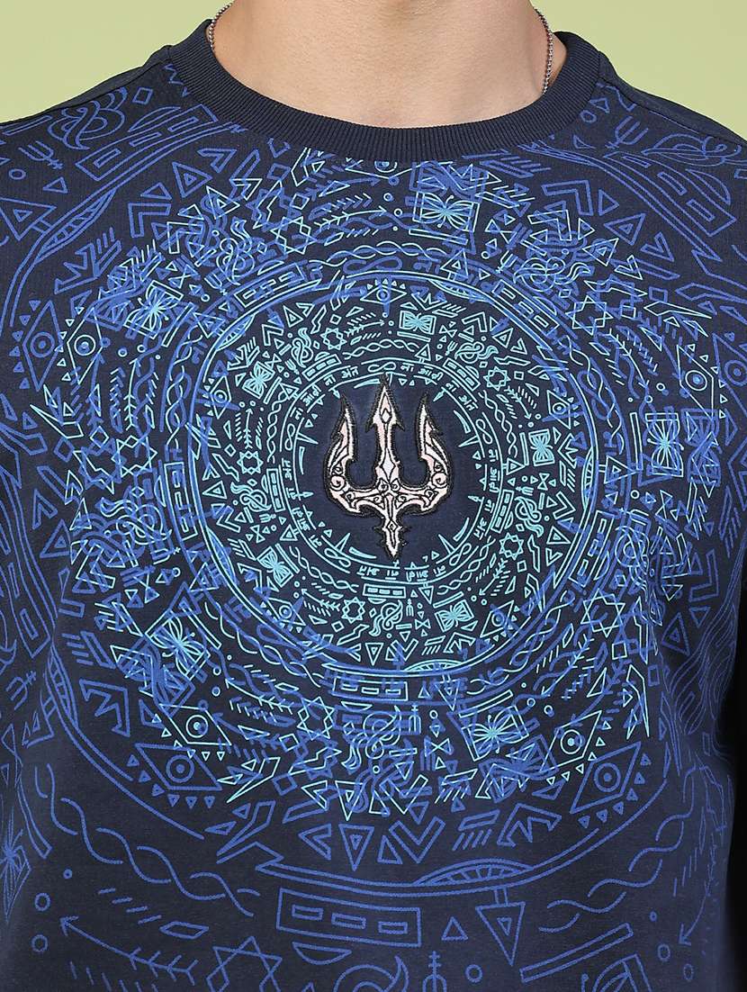 men printed round neck regular fit t-shirt - 22382039 -  Standard Image - 1