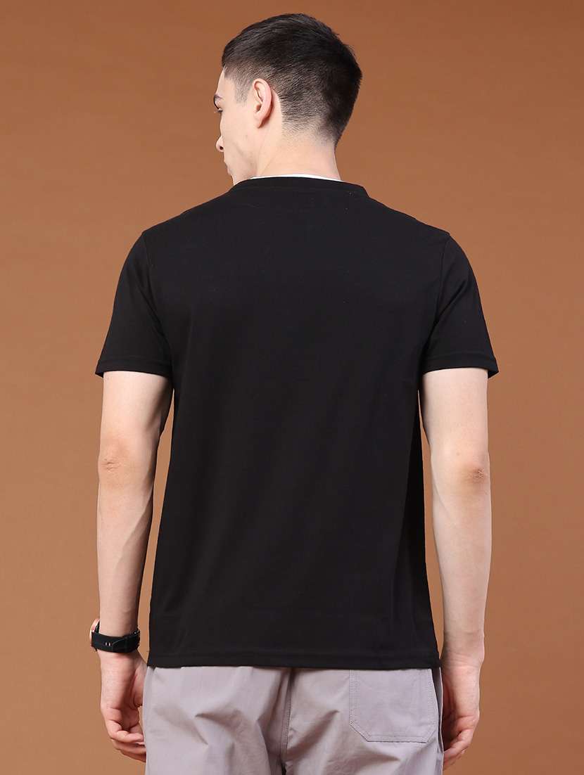 men solid short sleeves casual t-shirt - 22382041 -  Standard Image - 4