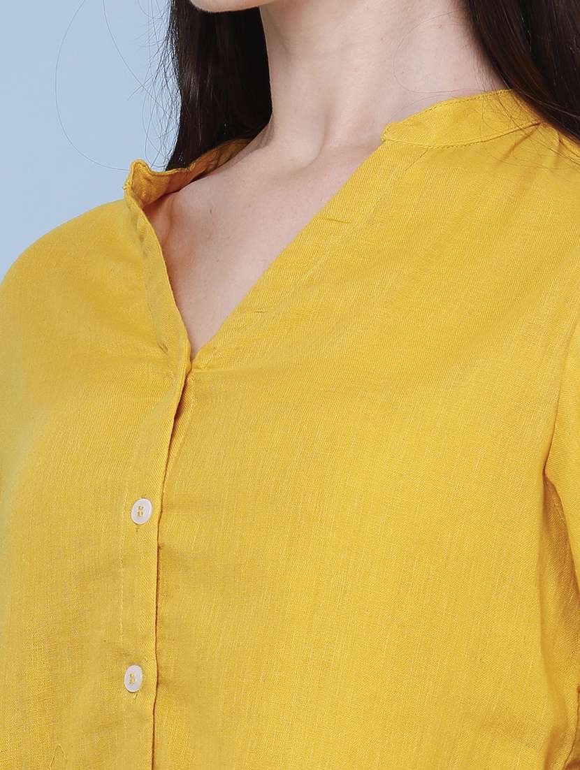 women embroidered long sleeves shirt style top - 22382075 -  Standard Image - 1