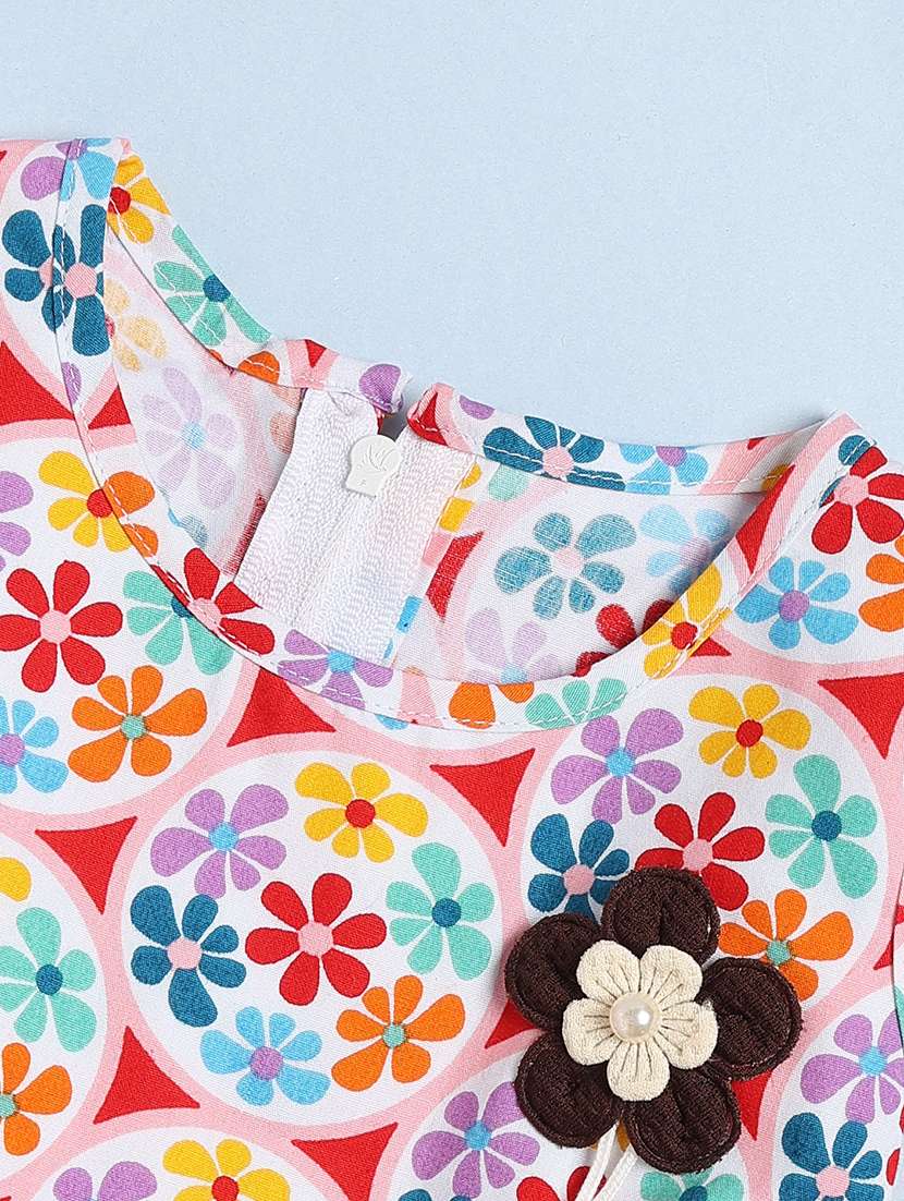 girls printed sleeveless frock - 22382089 -  Standard Image - 4