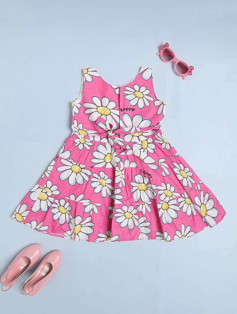 girls printed sleeveless frock - 22382090 -  Standard Image - 1